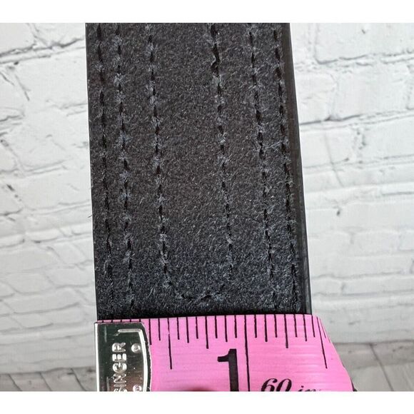 CAVENDER'S black brown embroidered southwestern aztec leather belt size 30 NWOT - Picture 11 of 11